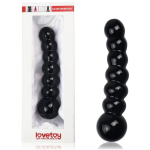 Dildo szklane czarne z wypustkami LOVETOY Glass Romance 6,8"