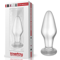 Korek analny szklany przeźroczyste LOVETOY Glass Romance 4.3"