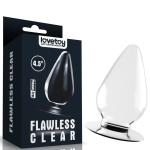 Korek analny szklany przeźroczyste LOVETOY Flawless Clear Anal Plug 4.5''
