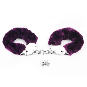 Lovetoy kajdanki FLUFFY HANDCUFFS (fioletowe)