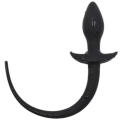 Korek analny z ogonem psa BDSM 21,5 cm MOKKO TOYS Buttlug with Tail Black 