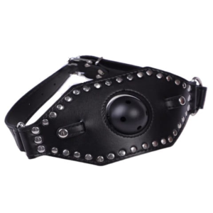 Knebel z kulą i maską czarny PASSION LABS Ballgag with Mouth Mask Black
