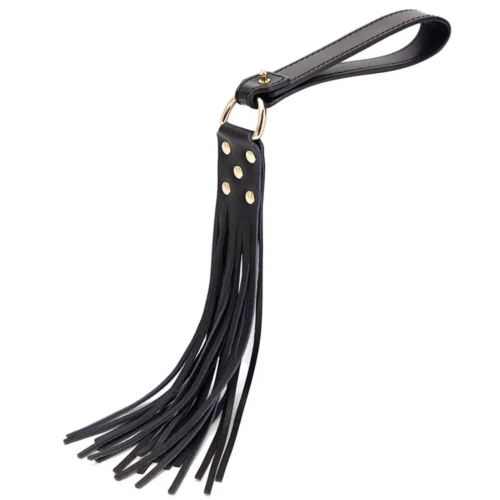 Pejcz bat chłosta BDSM PASSION LABS Whip Black Fetish Black 45 cm