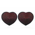Lovetoy nakładki na biust czarne z czerwonymi cyrkoniami NIPPLE PASTIE