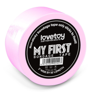 Lovetoy Taśma do krępowania BDSM BONDAGE TAPE różowa