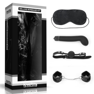 Lovetoy Zestaw BDSM MASKA KAJDANKI KNEBEL WIBRATOR gadżety erotyczne