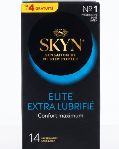 Skyn Elite Extra Lubrifié 14pc. (10+4 gratis)