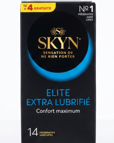 Skyn Elite Extra Lubrifié 14pc. (10+4 gratis)