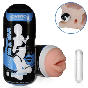Wibrujący masturbator usta LOVETOY Sex in a Can 