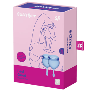 Satisfyer - Kubeczki menstruacyjne FEEL GOOD (ciemnoniebieskie)