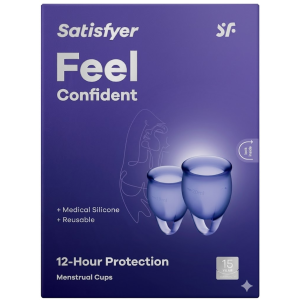 SATISFYER Kubeczki Menstruacyjne Silikonowe Higiena Intymna FEEL CONFIDENT