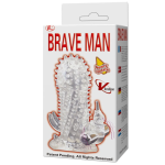 Nakładka na penisa Brave Man II TPR przezroczysta 140 mm 1 szt.