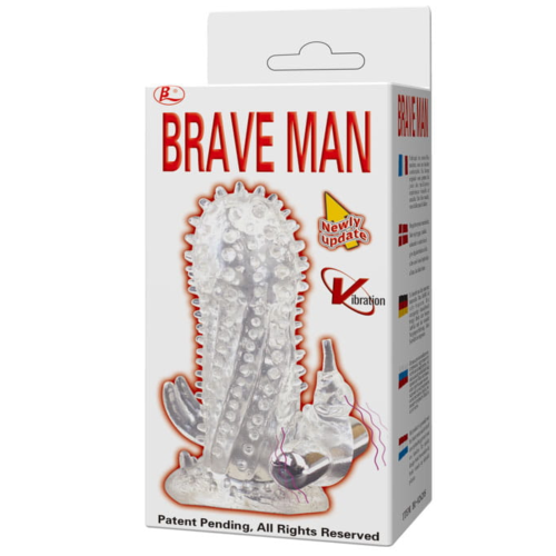 Nakładka na penisa Brave Man II TPR przezroczysta 140 mm 1 szt.