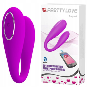 Wibrator Pretty Love August podwójny dla par sterowanie smartfonem 1 szt.