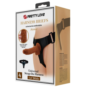 Strap-on Pretty Love Harness Briefs Micheal 7.0" 1szt.