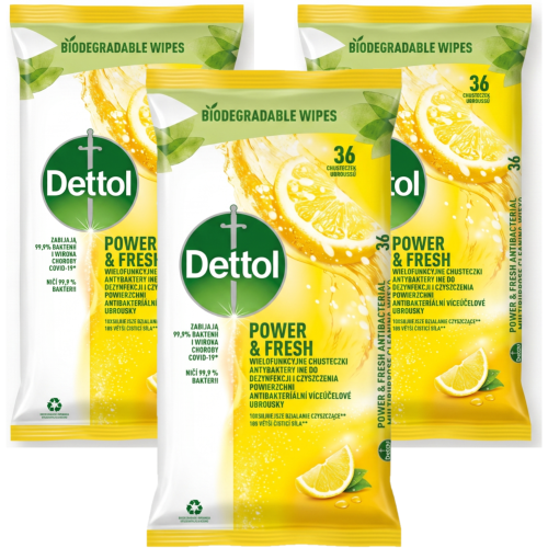Dettol antybakteryjne chusteczki do dezynfekcji 108szt
