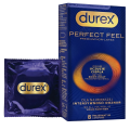 Durex Perfect Feel cienkie prezerwatywy nawilżane bez lateksu 8 szt