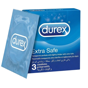 Durex Extra Safe prezerwatywy pogrubione mocne nawilżane 3 szt.