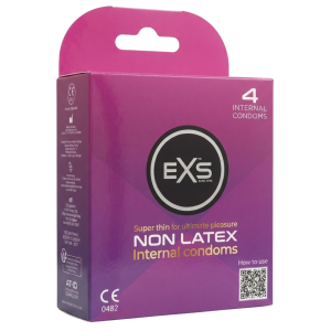 Prezerwatywy damskie EXS Non-Latex Internal cienkie nawilżane 4 szt.
