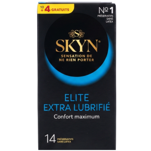 Prezerwatywy bez lateksu SKYN Elite Extra Lubrifié nawilżane cienkie 14 szt.