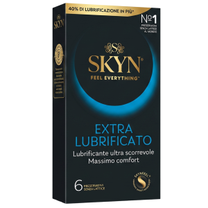 Prezerwatywy bez lateksu SKYN Extra Lubrificato nawilżane 6 szt.