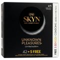 Prezerwatywy SKYN Unknown Pleasures+ Limited Edition 42 szt.+ (5 prezerwatyw Senses+ Gratis)