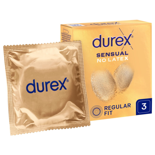 Durex Sensual No Latex prezerwatywy cienkie bez lateksu nawilżane 3 szt.