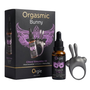 Masażer Orgie Clitoral Stimulation Kit króliczek krople do łechtaczki zestaw