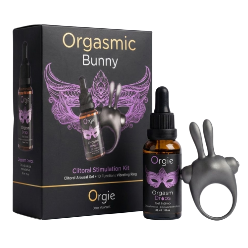 Masażer Orgie Clitoral Stimulation Kit króliczek krople do łechtaczki zestaw