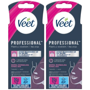 Veet plastry z woskiem do twarzy skóra normalna 20szt