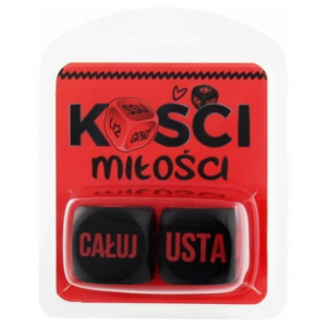 Gra erotyczna miłosne zadania Kości miłości czerwono/czarne
