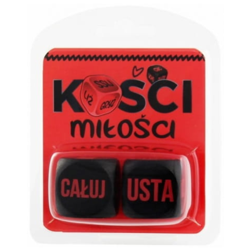 Gra erotyczna miłosne zadania Kości miłości czerwono/czarne