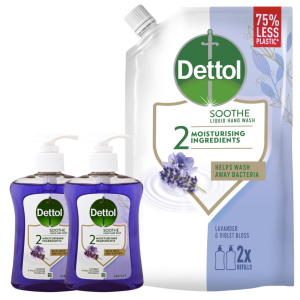 Dettol mydło w płynie lawenda 750ml zestaw