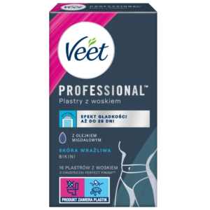 Veet Professional plastry z woskiem do depilacji bikini 16 szt.