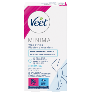 Veet Minima plastry z woskiem do skóry wrażliwej 12 szt.