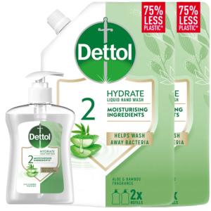 Dettol mydło w płynie aloes 750ml zestaw