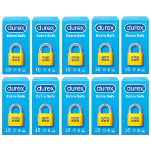 Durex Extra Safe prezerwatywy pogrubione mocne nawilżane 10x 10 szt.