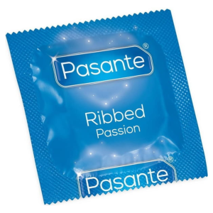 Prezerwatywy prążkowane Pasante Ribbed stymulujące nawilżane cienkie 1 szt.