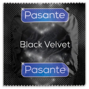 Prezerwatywy powiększone Pasante Black czarny latex stymulujące 1 szt.