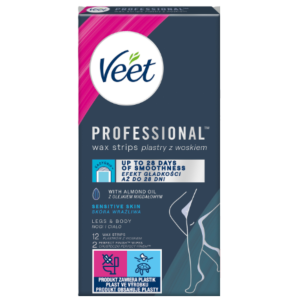 Veet Professional plastry z woskiem skóra wrażliwa 12 szt.