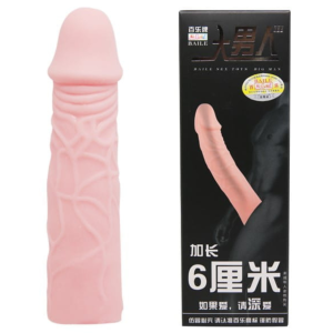 Realistyczna nakładka na penisa, przedłużka 17 cm