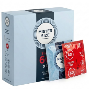 Prezerwatywy dopasowane do obwodu MISTER SIZE 60 mm rozmiar XL 36 szt.