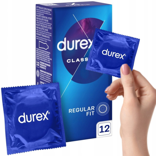 Durex Classic prezerwatywy klasyczne nawilżane 12 szt.
