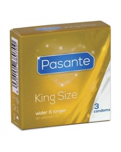 Pasante King Size Prezerwatywy XL Powiększone Duży Rozmiar Nawilżane 3 szt.